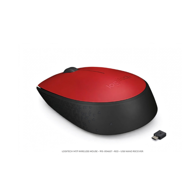 LOGITECH M171 WIRELESS MOUSE, RED - 910-004657